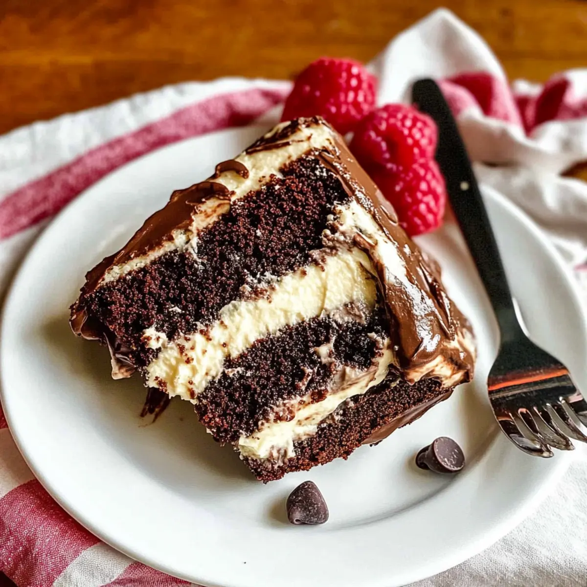 Chocolate Cake with Cream Cheese Filling