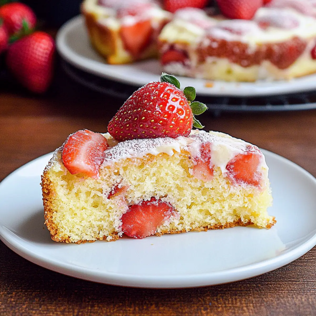 Fresh Strawberry Yogurt Cake