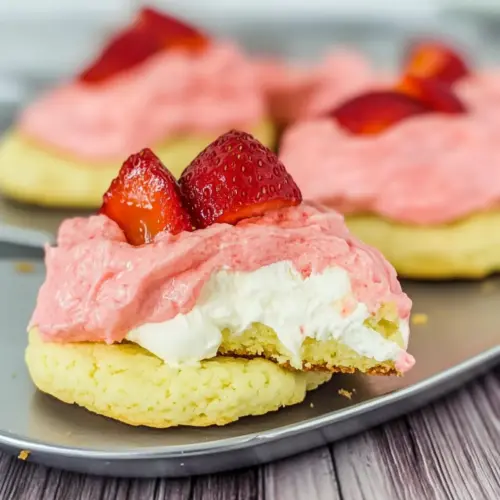 Lemon Strawberry Cool Whip Cookies