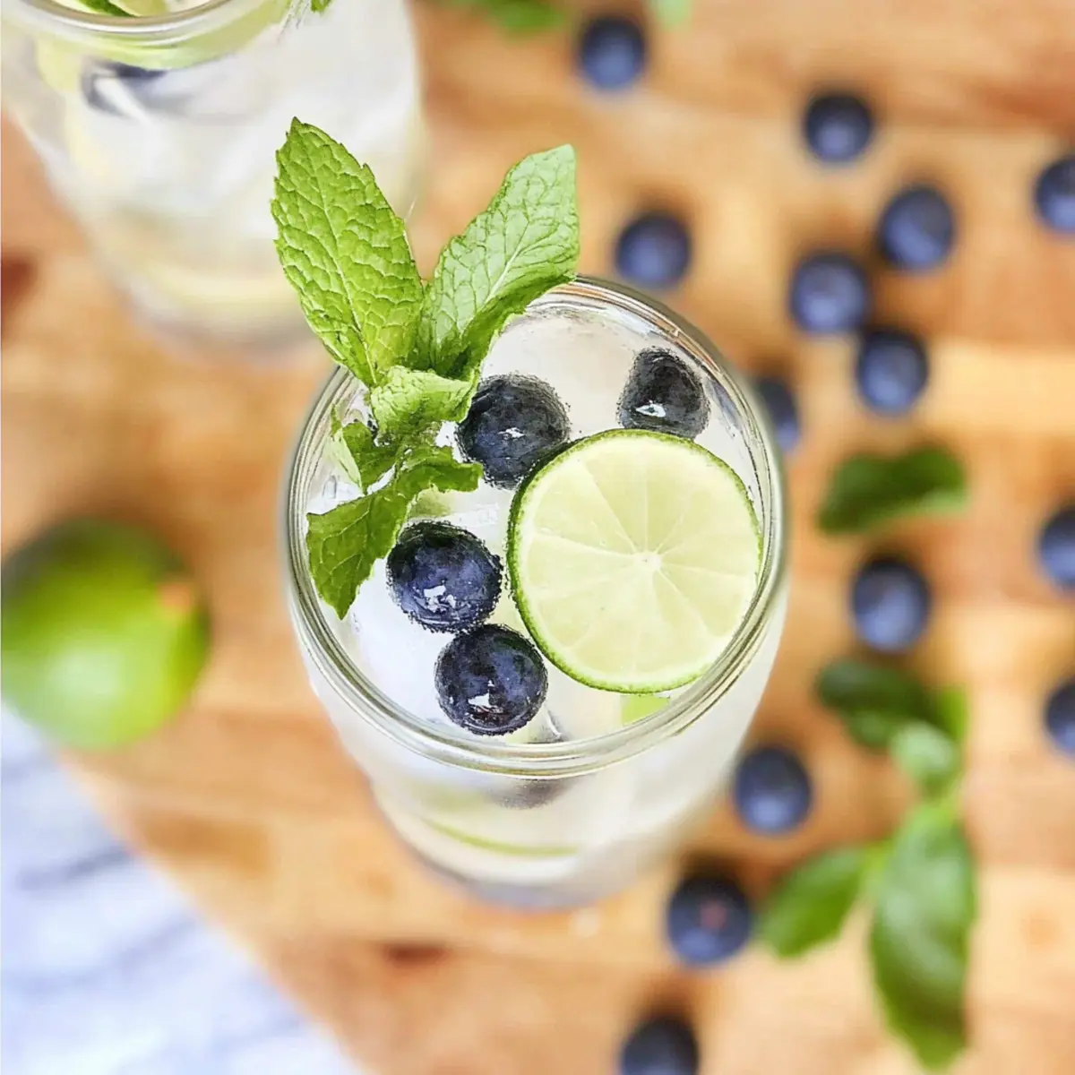 Blueberry Lime Mint Infused Water