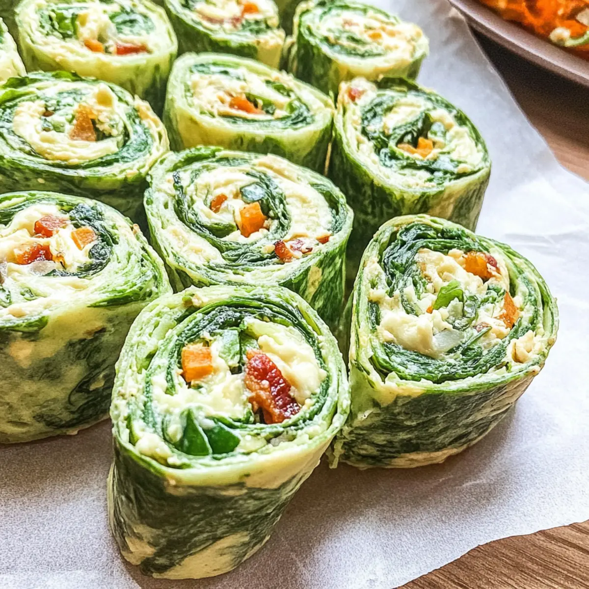 Spinach Dip Pinwheels