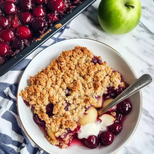 Cherry and Apple Crumble with Oats