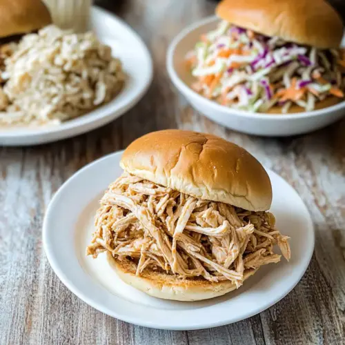Shredded BBQ Chicken Sandwiches