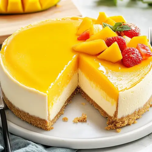 No-Bake Mango Cheesecake