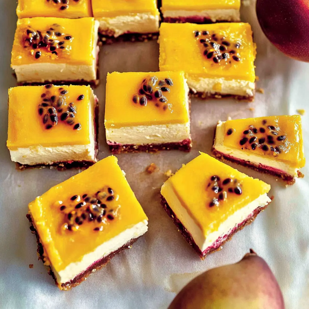 Vegan Mango Cheesecake Bars