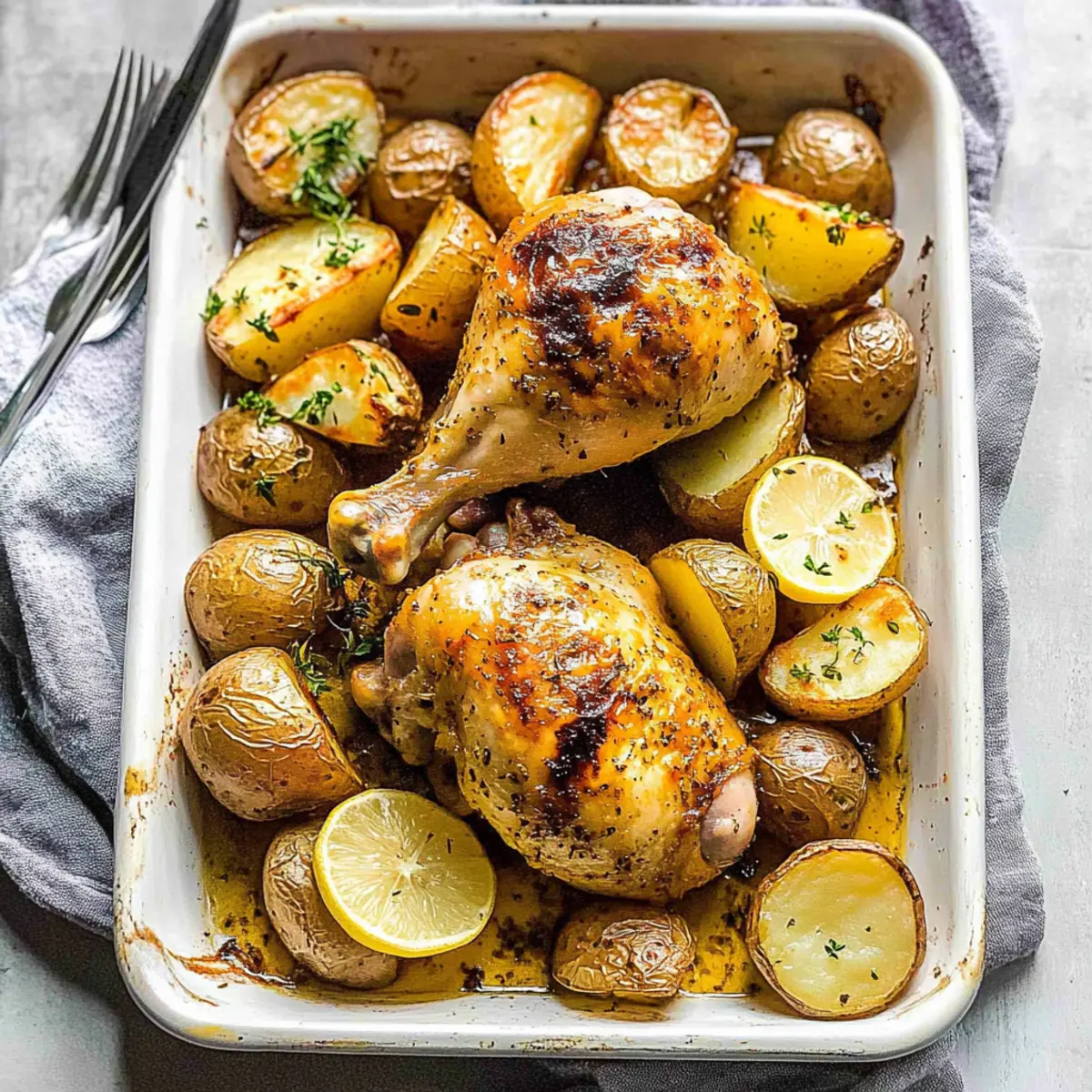 Baked Chicken Leg Quarters