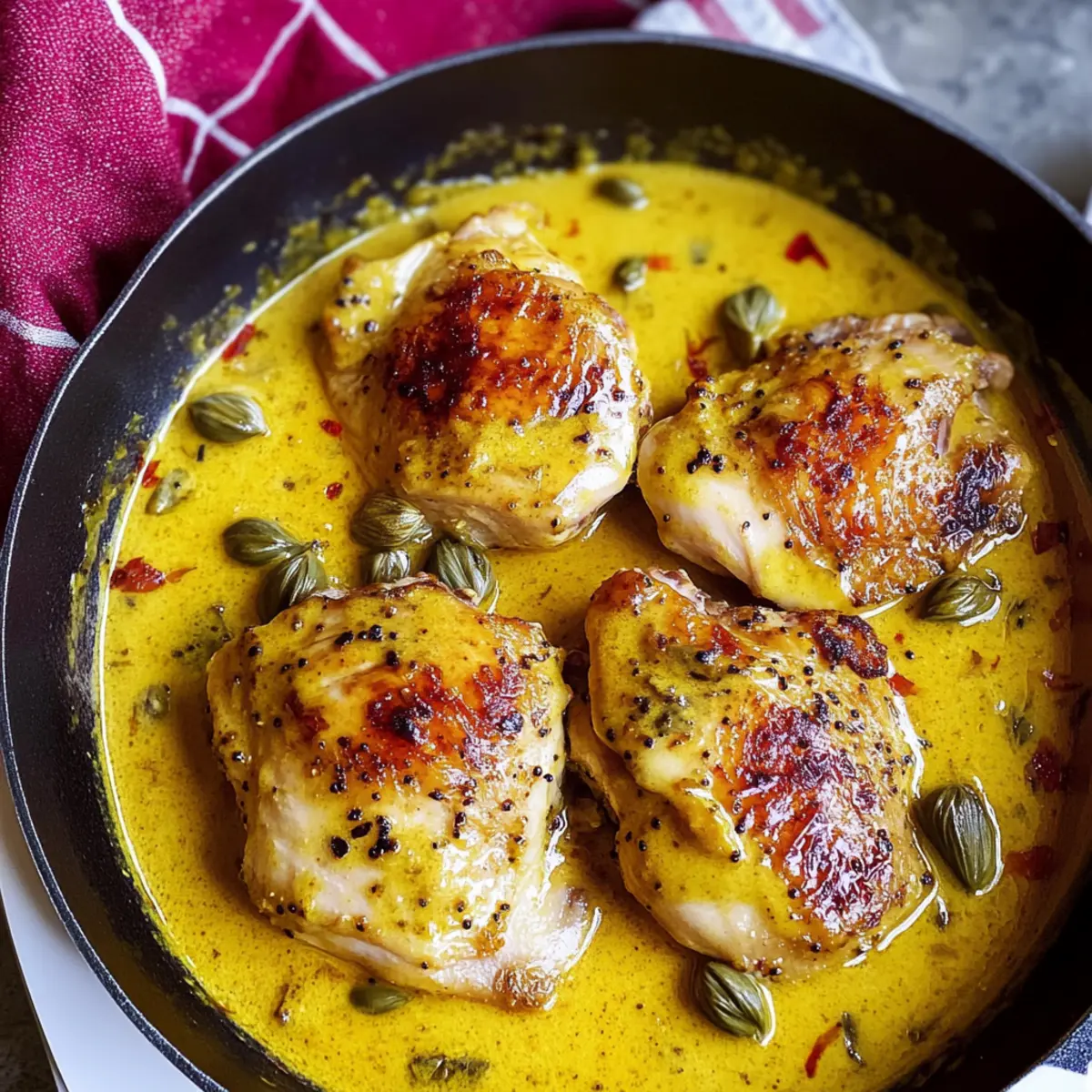 Spanish Chicken in Creamy Mustard Sauce