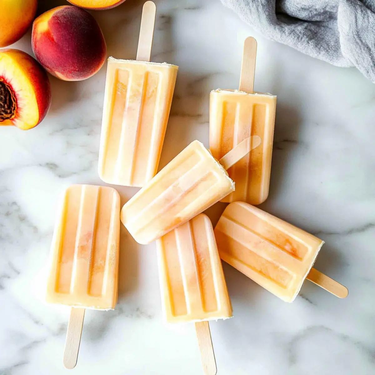 Peaches and Cream Popsicles