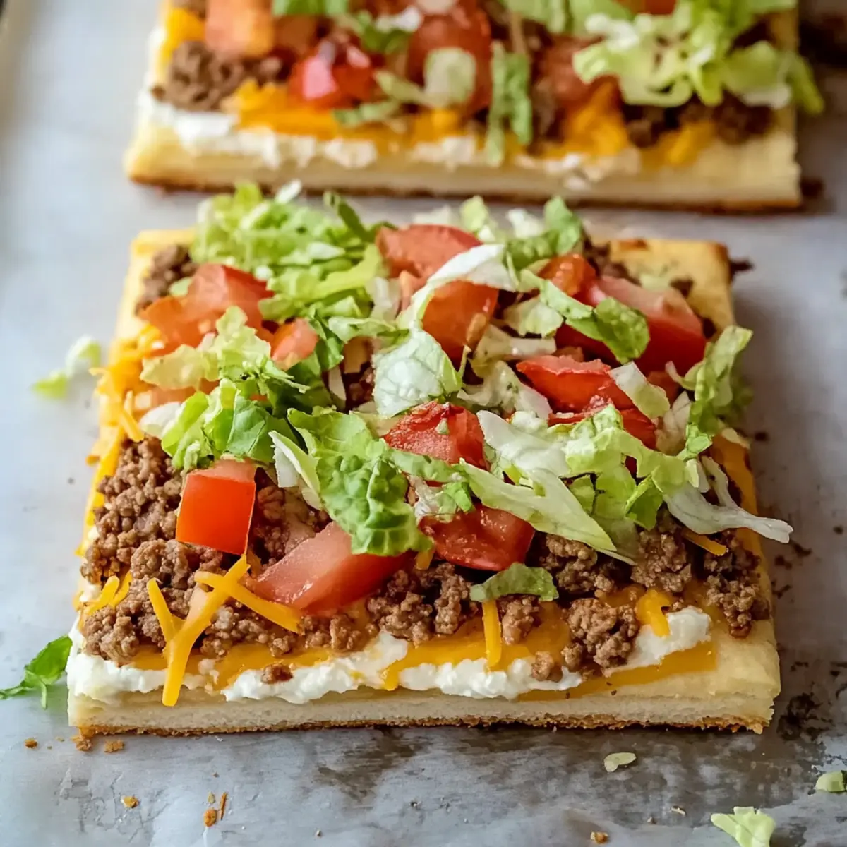 Crescent Roll Taco Pizza