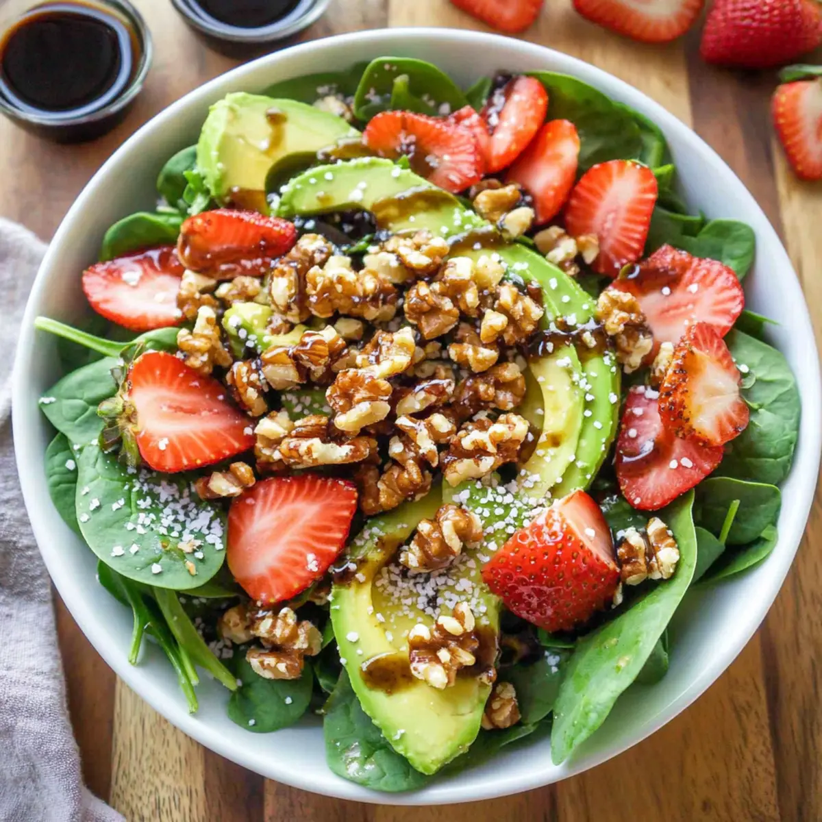 Avocado Strawberry Spinach Salad