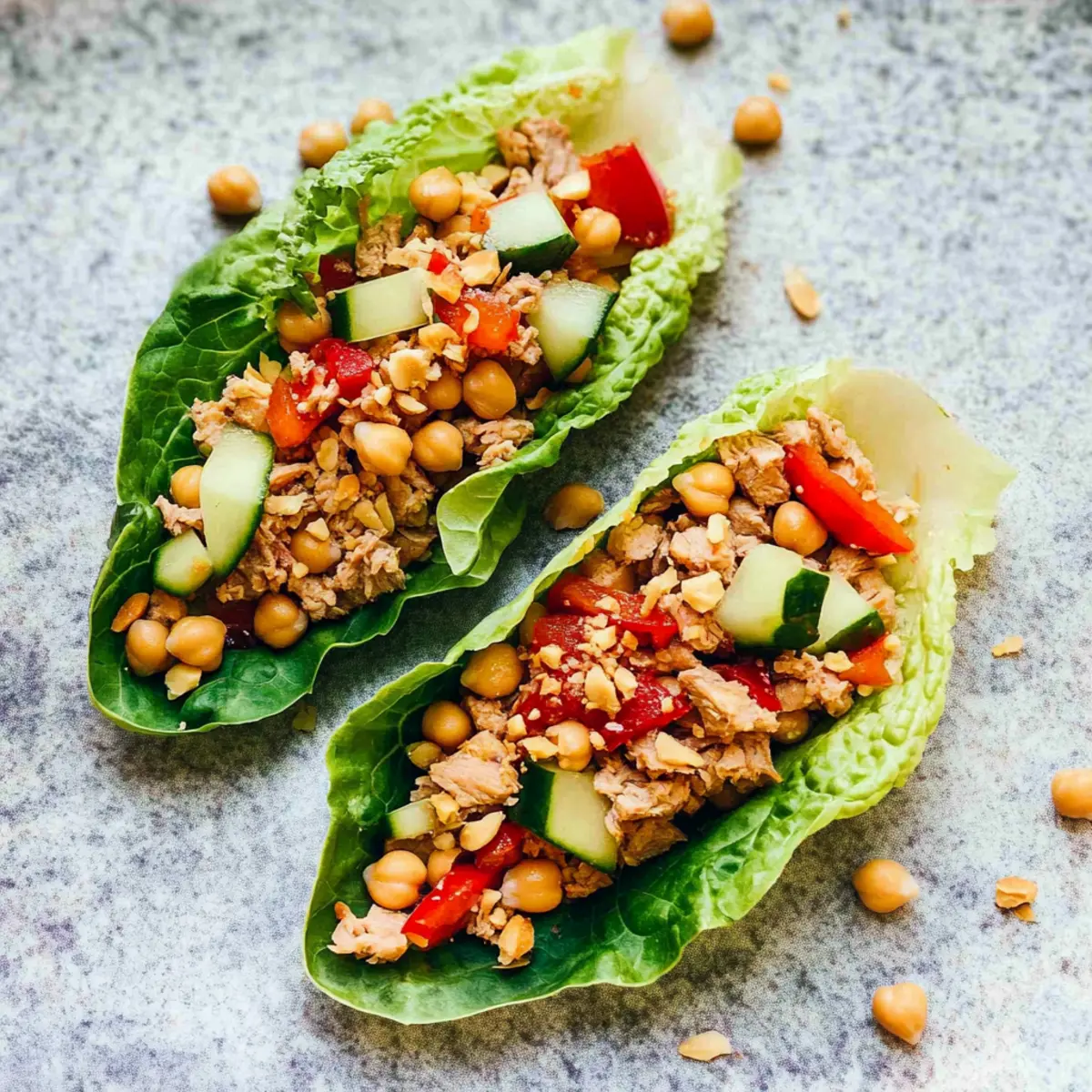 On-The-Go Tuna Lettuce Wraps