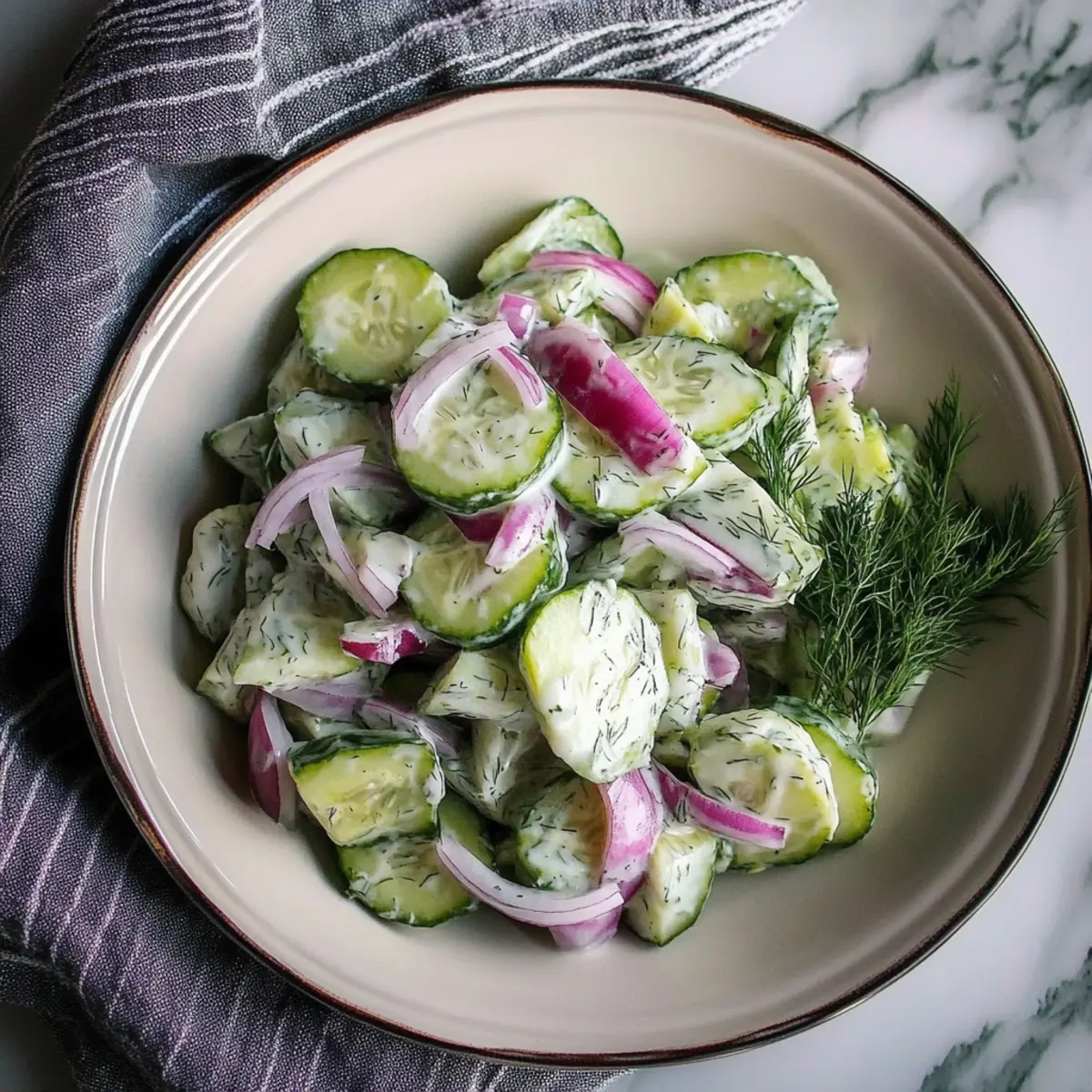 Creamy Cucumber Dill Salad