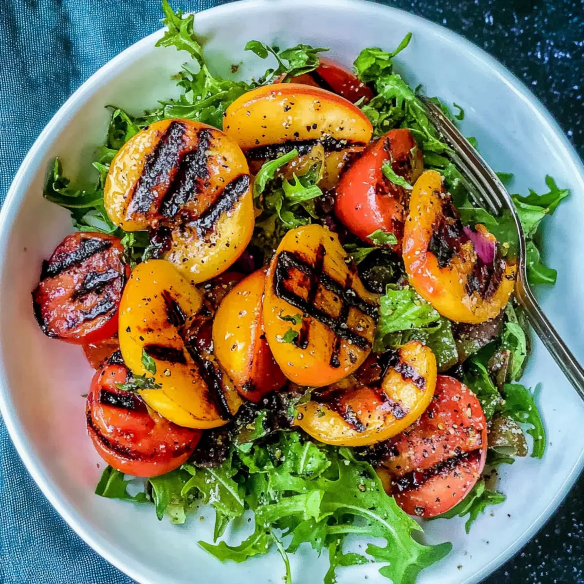 Grilled Peach and Tomato Salad