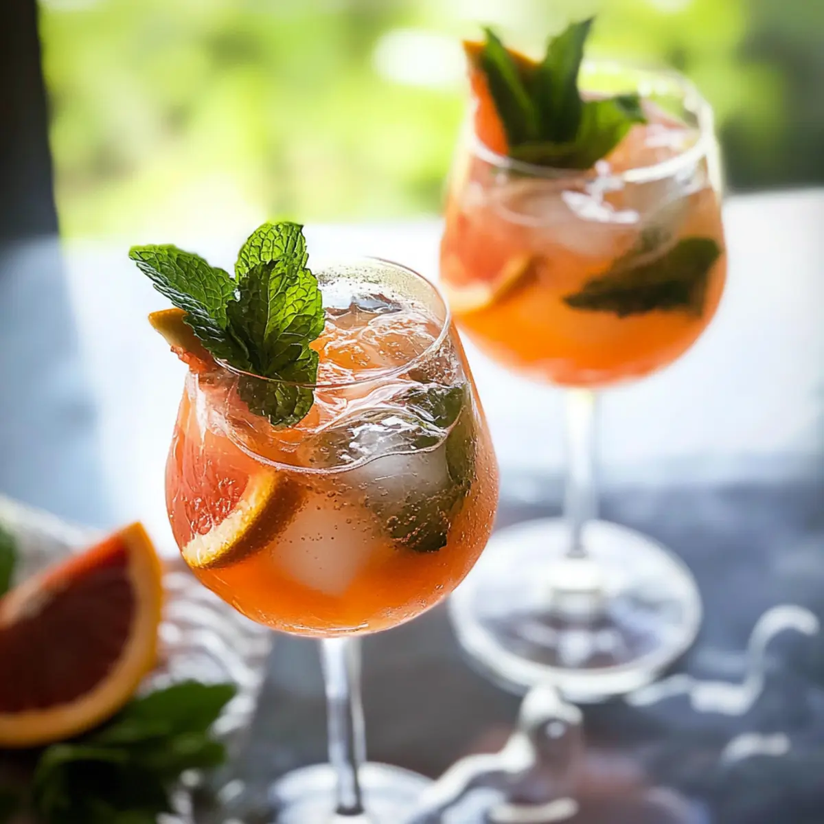 Rosé-Aperol Spritz with Fresh Mint