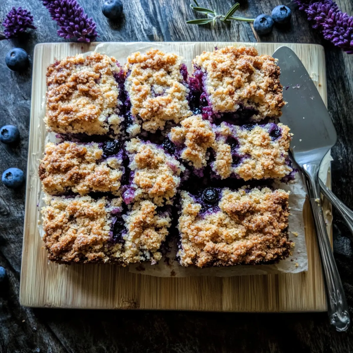 Blueberry Cardamom Buckle Cake
