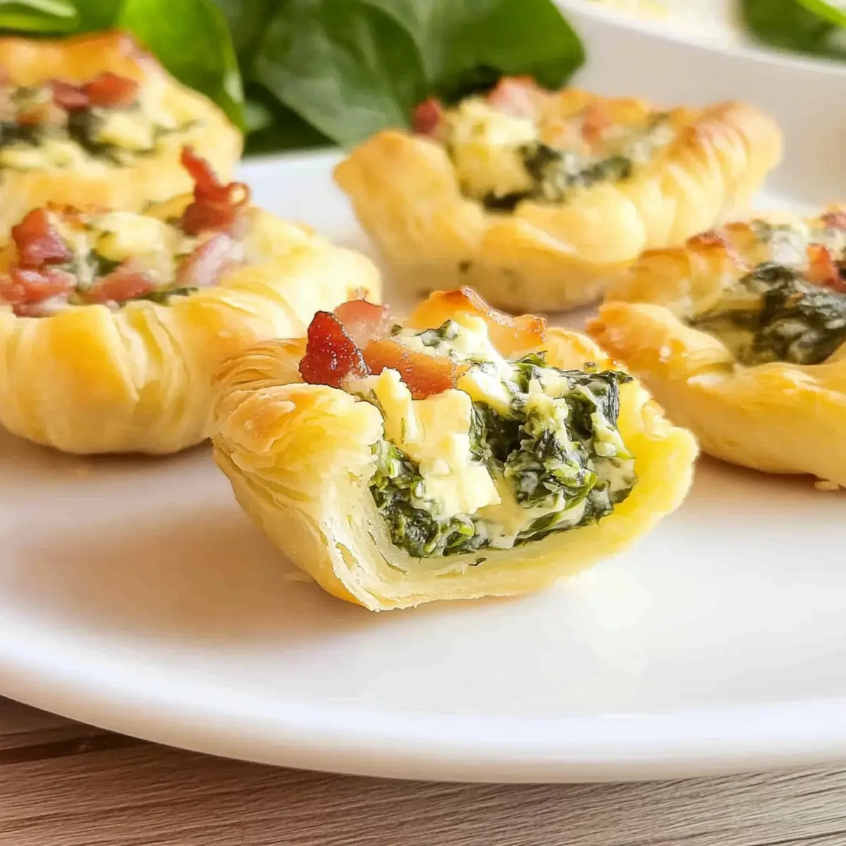 Mini Cheese and Spinach Tartlets