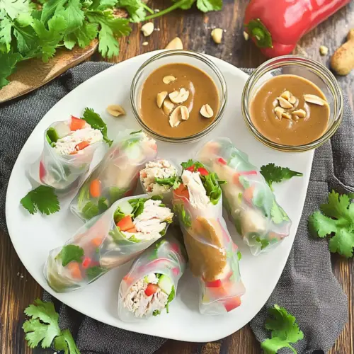 Chicken Rice Paper Rolls
