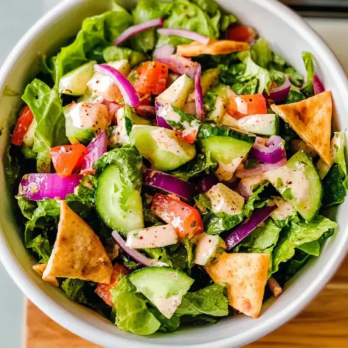 Fattoush Salad with Lemon Mint Dressing