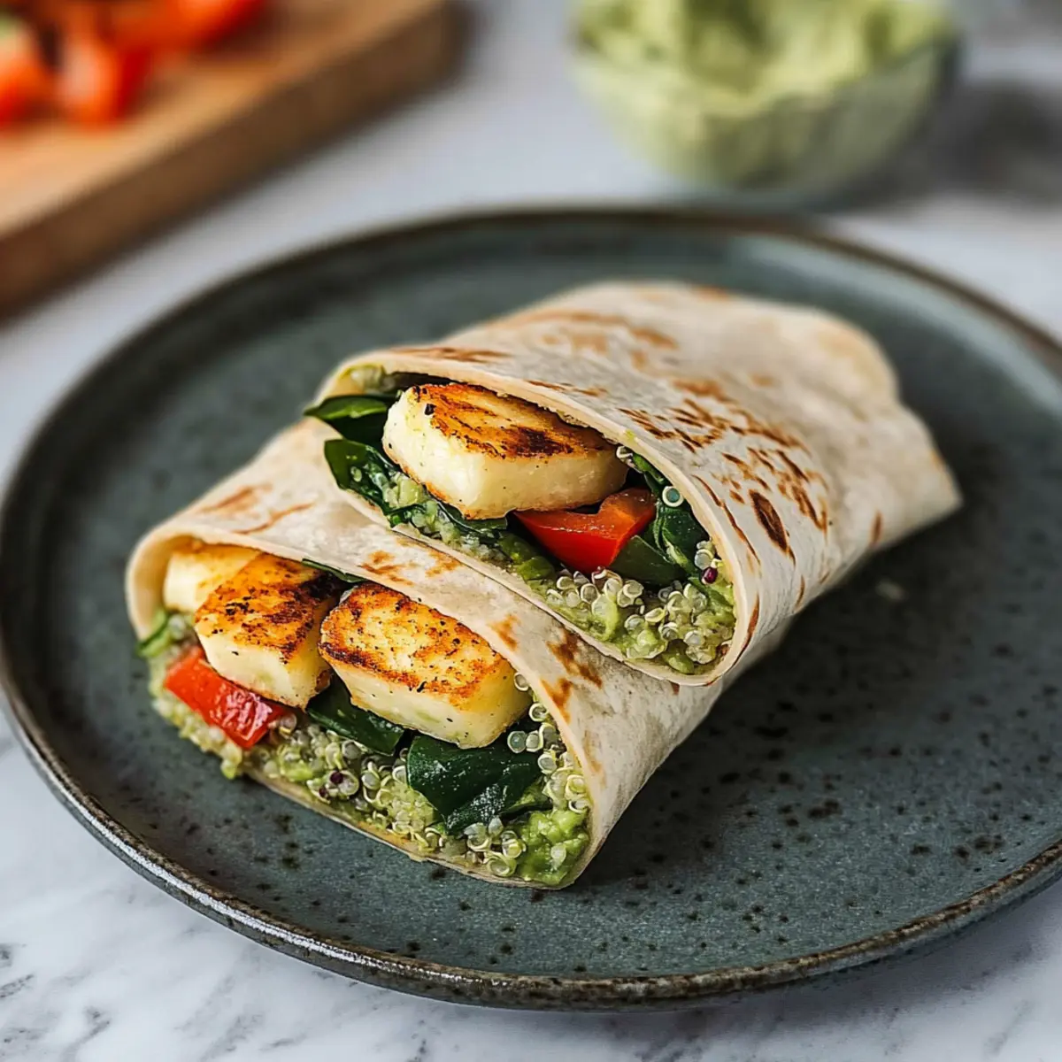 Healthy Halloumi Wraps