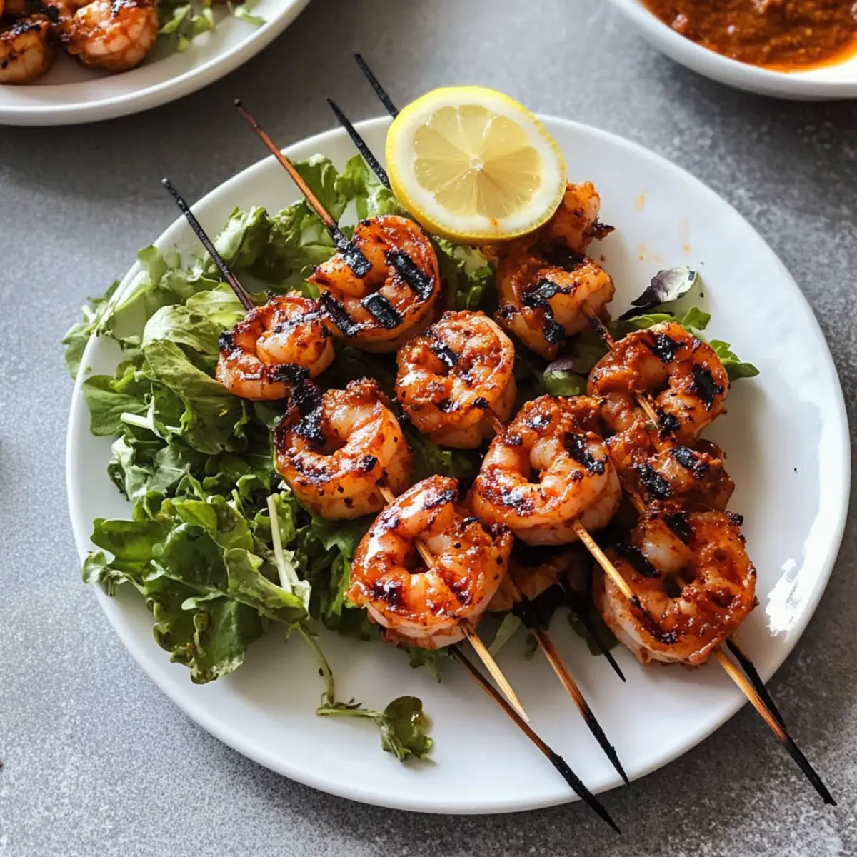 Grilled Harissa Shrimp Skewers