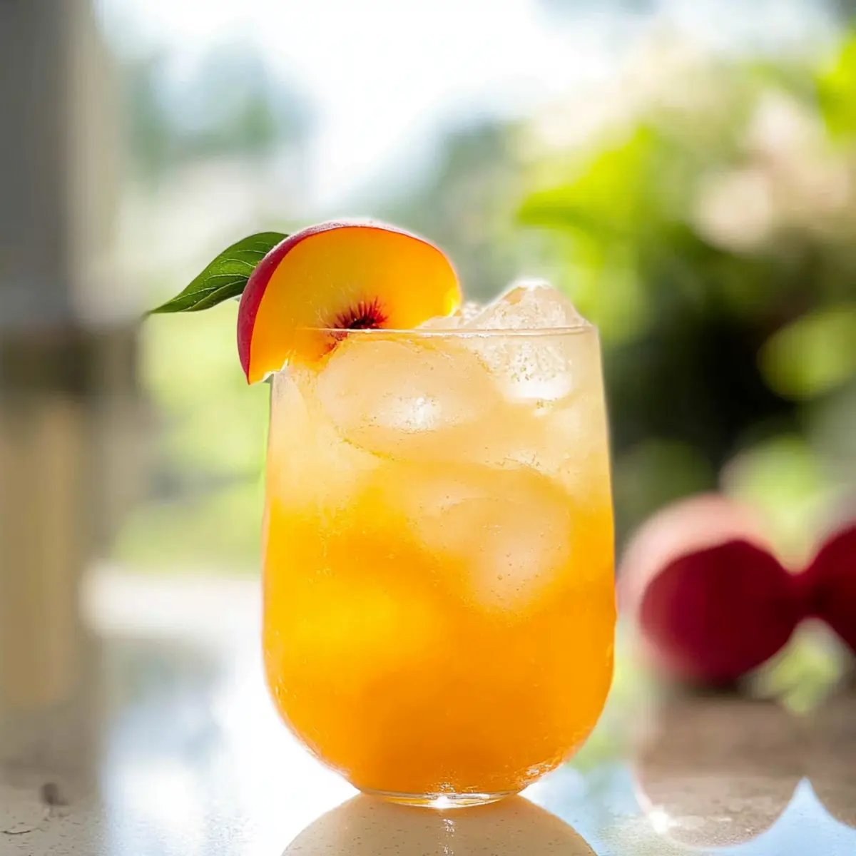 Iced Peach Green Tea Lemonade