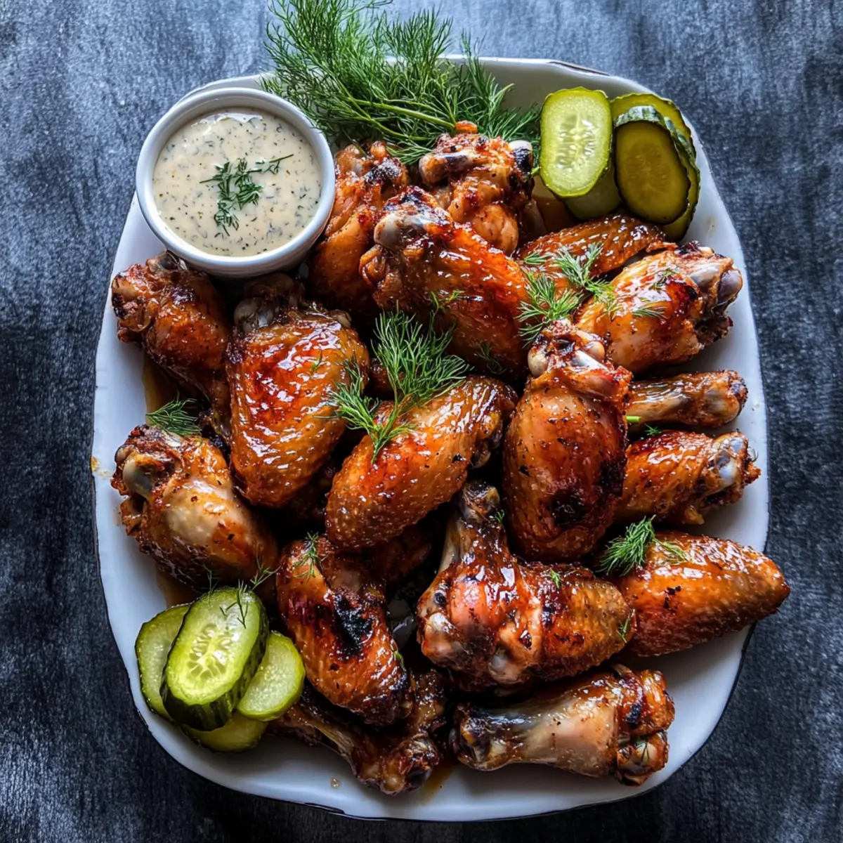 Pickleback Baked Chicken Wings