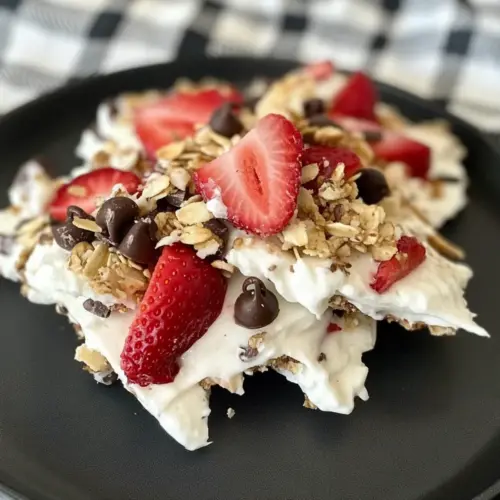 Strawberry Frozen Greek Yogurt Bark