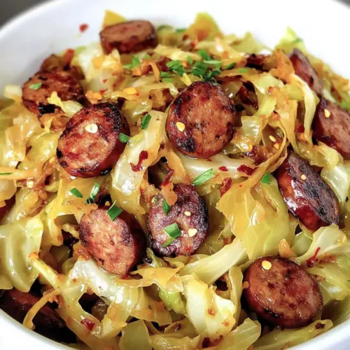Fried Cabbage and Sausage