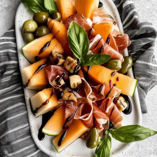 Prosciutto Wrapped Cantaloupe