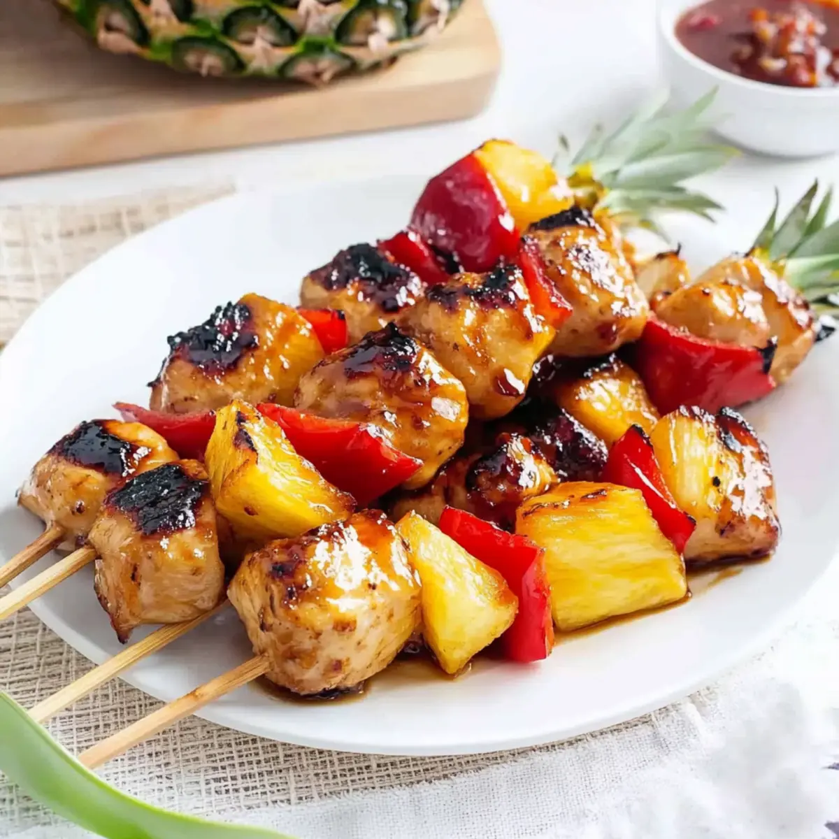 Teriyaki Chicken Skewers With Pineapple