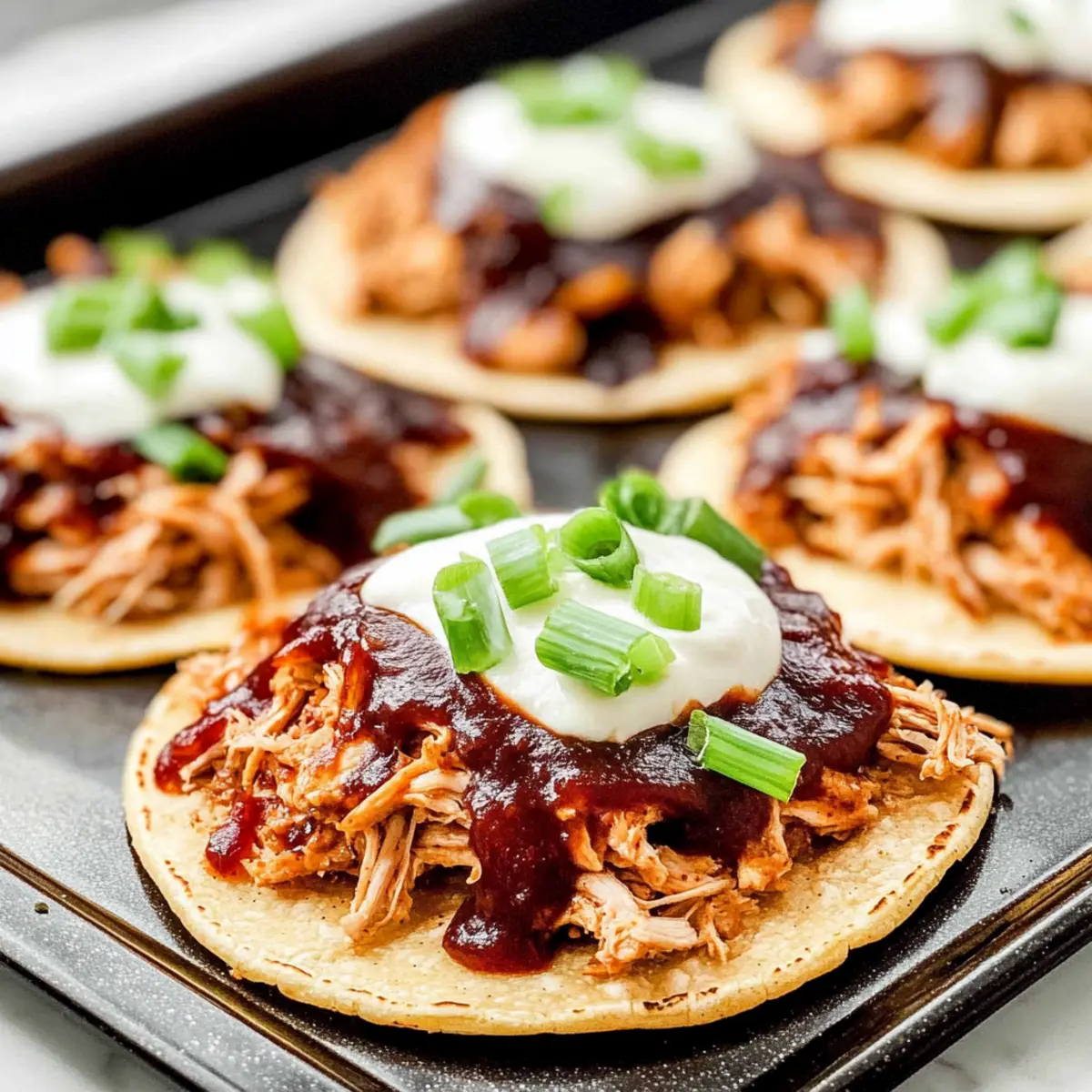 BBQ Chicken Tostadas