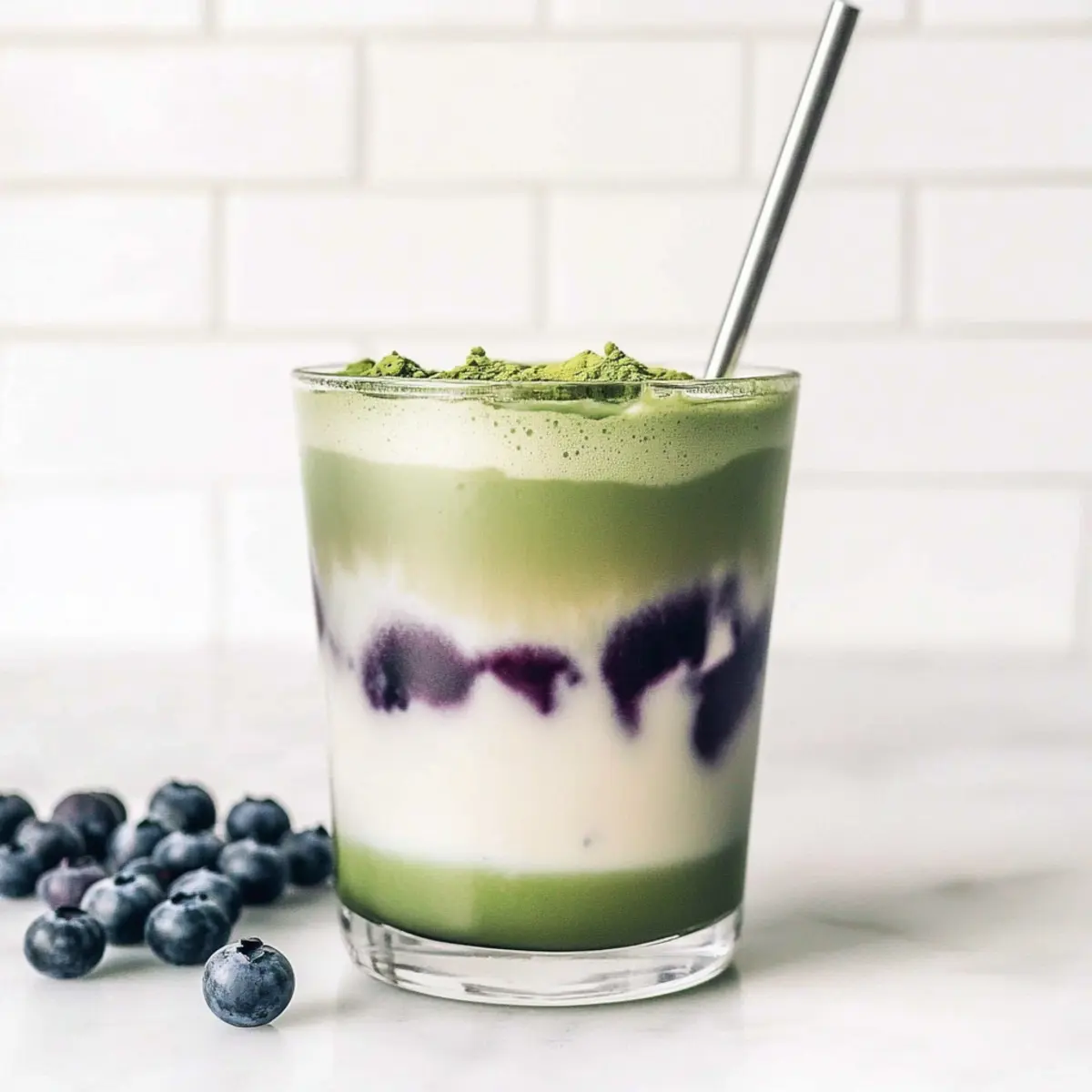 Blueberry Matcha Latte