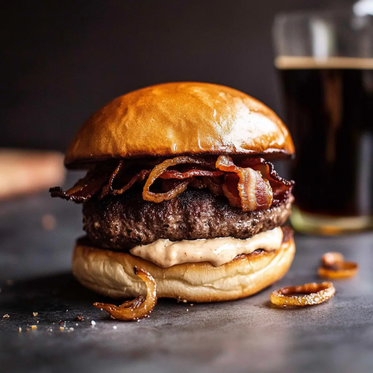 Beef Burgers with Bacon