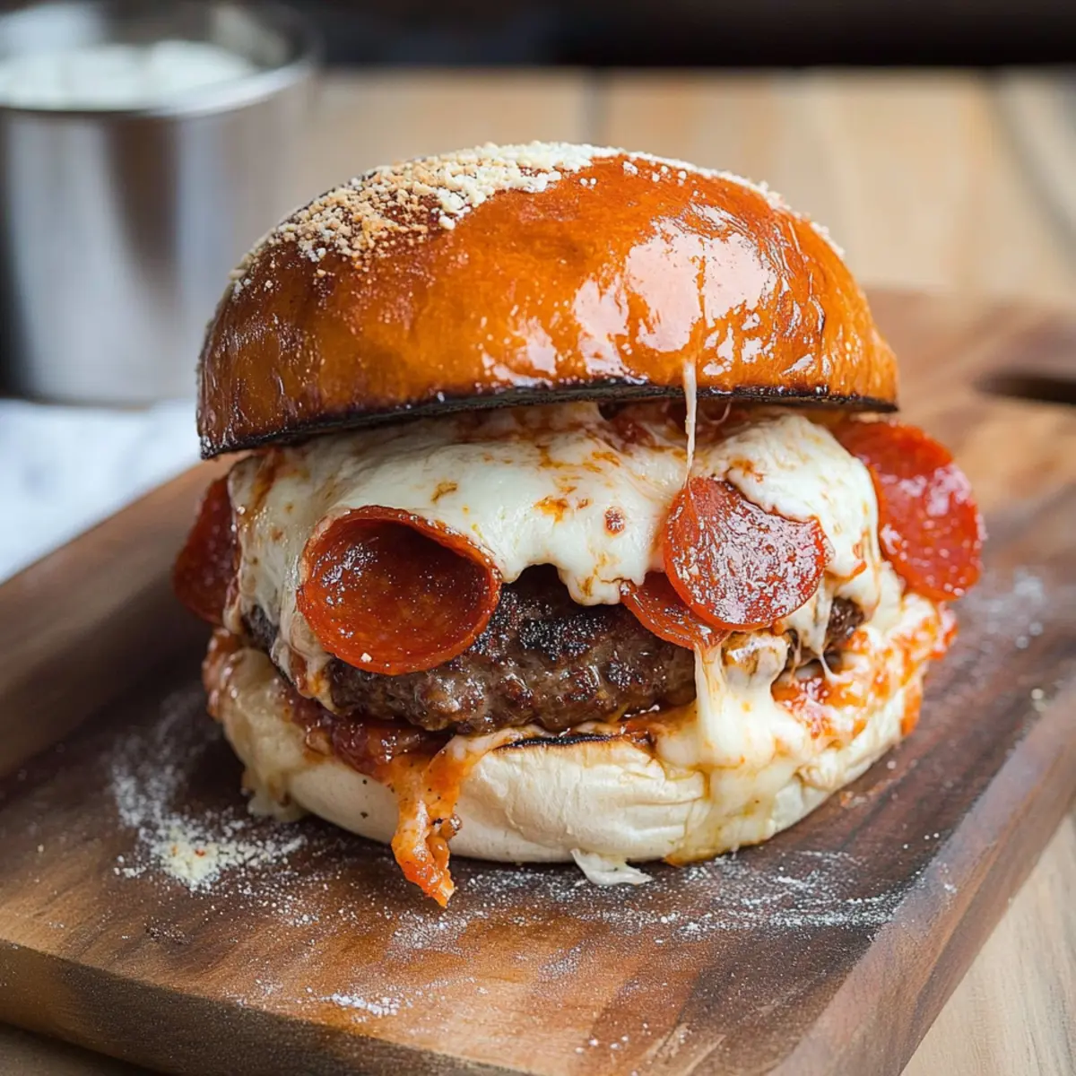 Pepperoni Pizza Burger