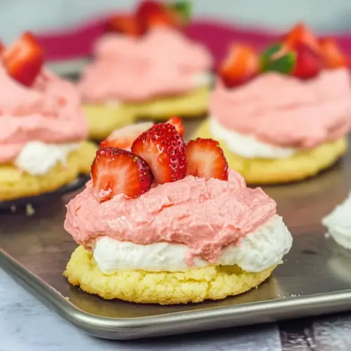Lemon Strawberry Cool Whip Cookies