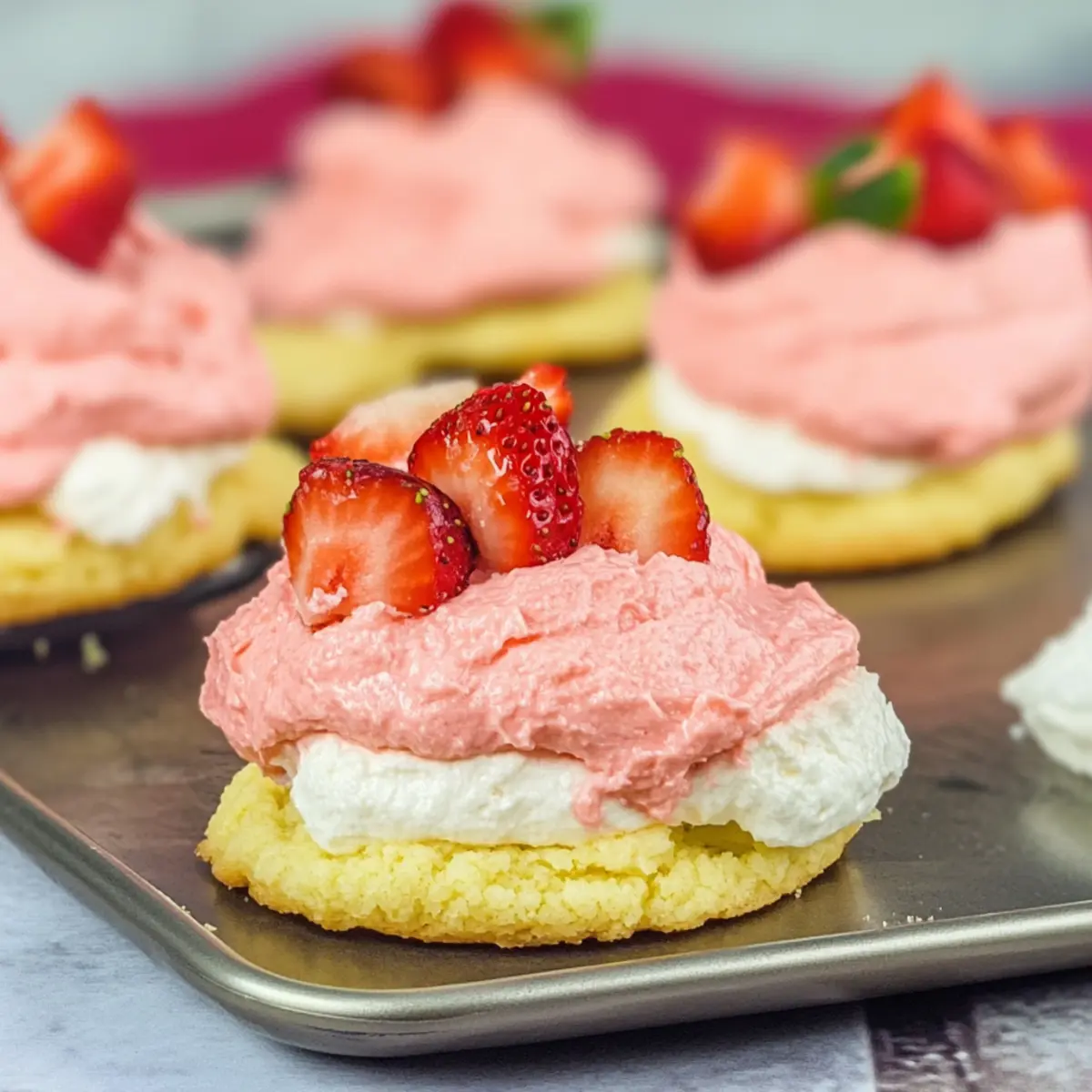 Lemon Strawberry Cool Whip Cookies