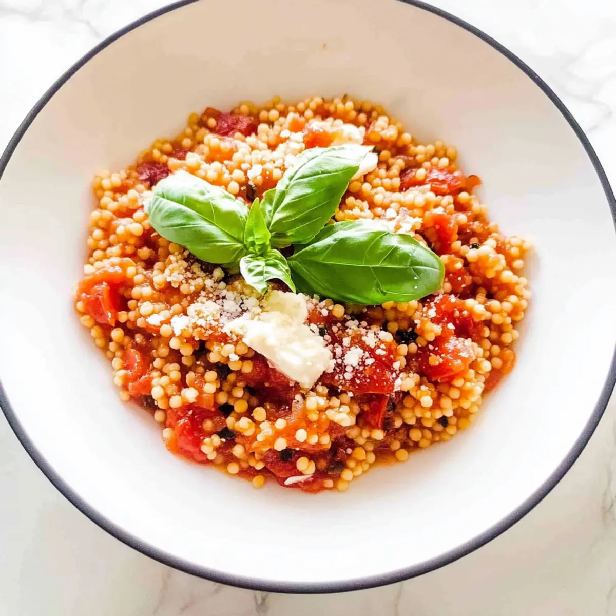 One-Pan Couscous With Garlic, Tomato and Basil