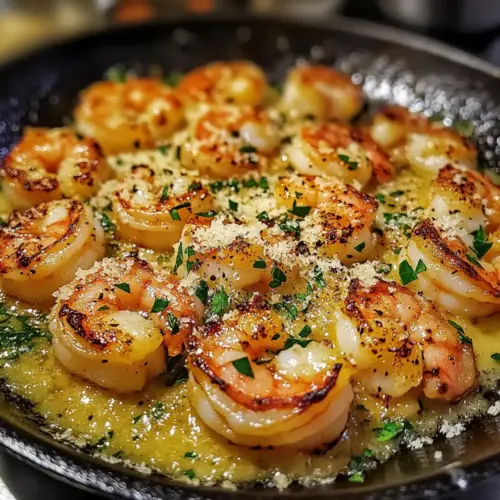 Ruth’s Chris Garlic Parmesan Shrimp Skillet