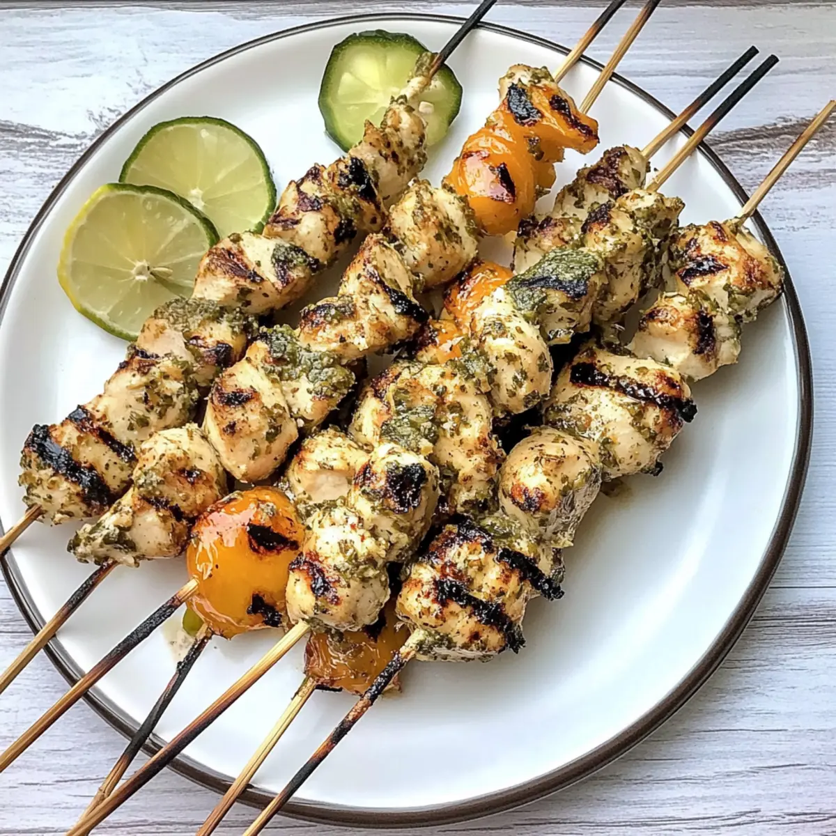 Grilled Habanero Marinated Chicken Skewers