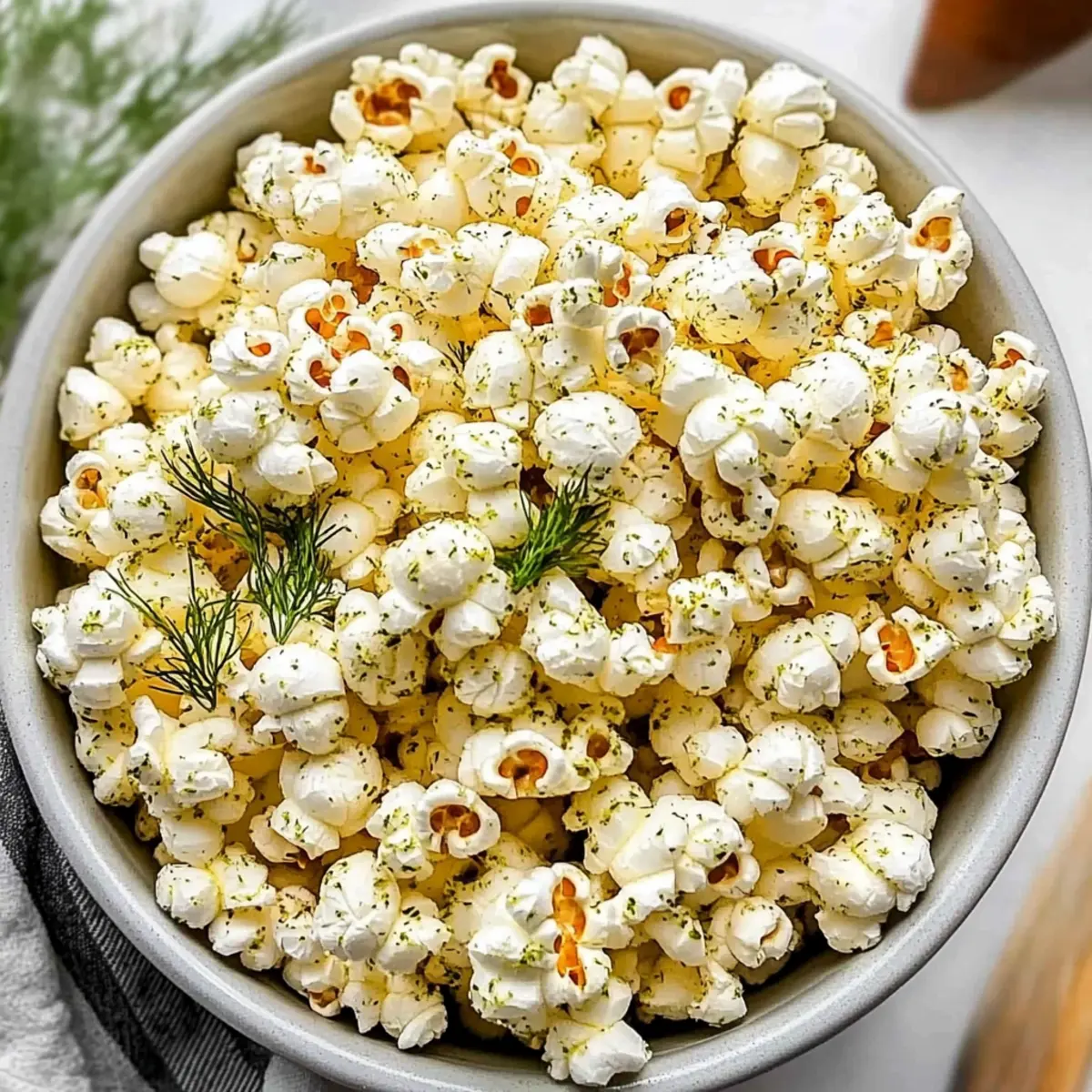 Homemade Dill Pickle Popcorn