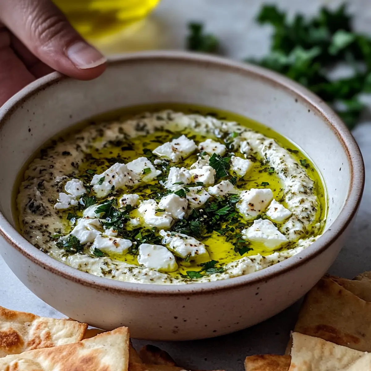 Herb and Feta Olive Oil Dip Recipe