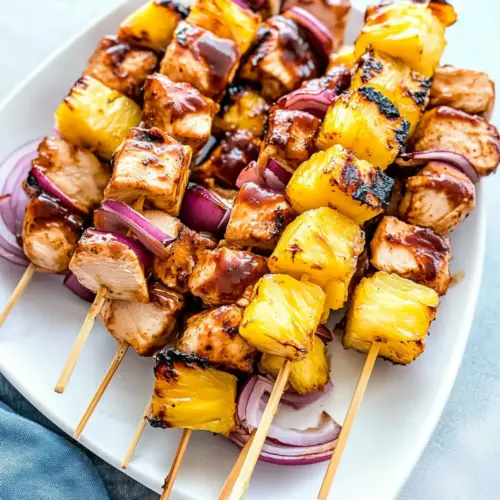 Hawaiian Chicken BBQ Kabobs