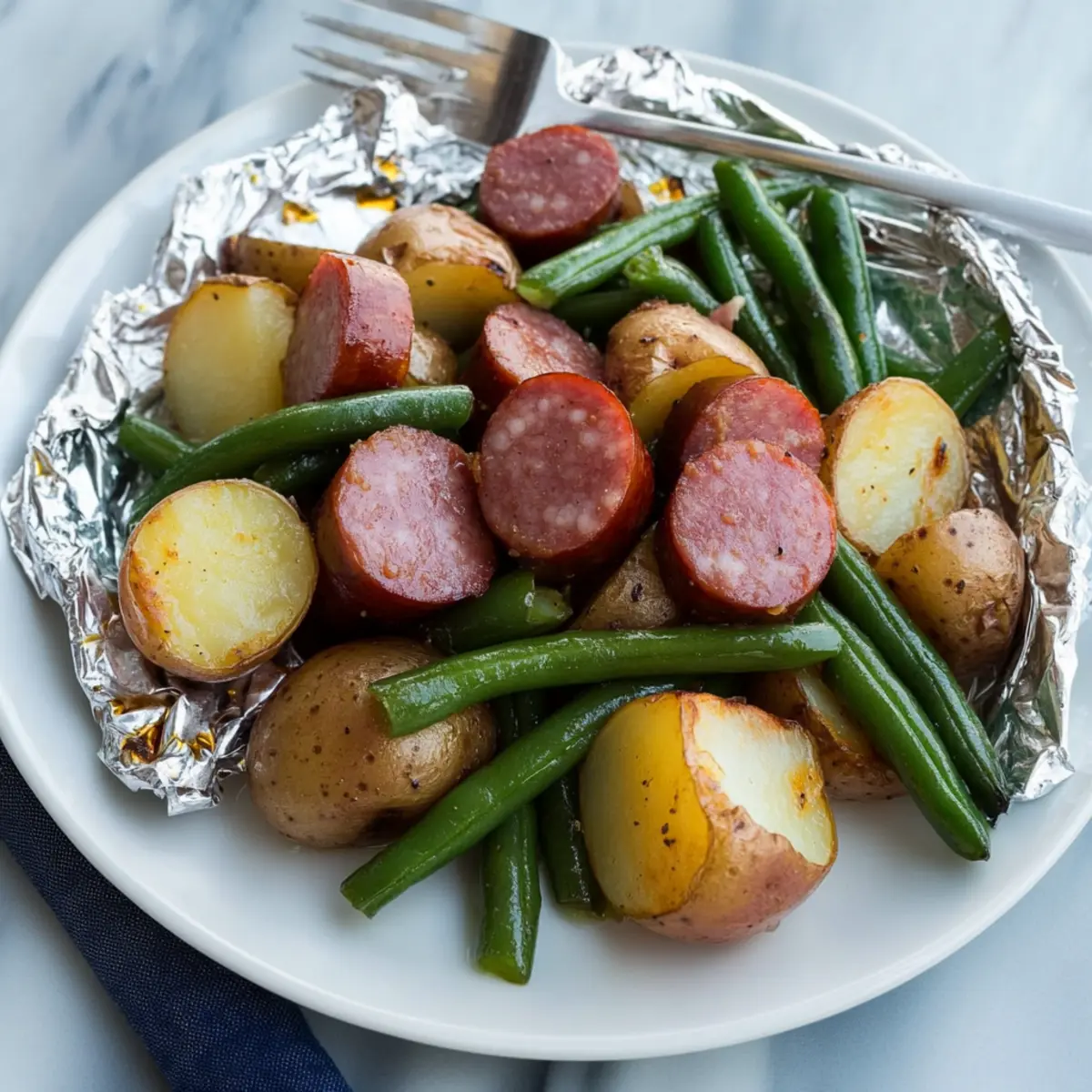 Grilled Kielbasa Foil Packets