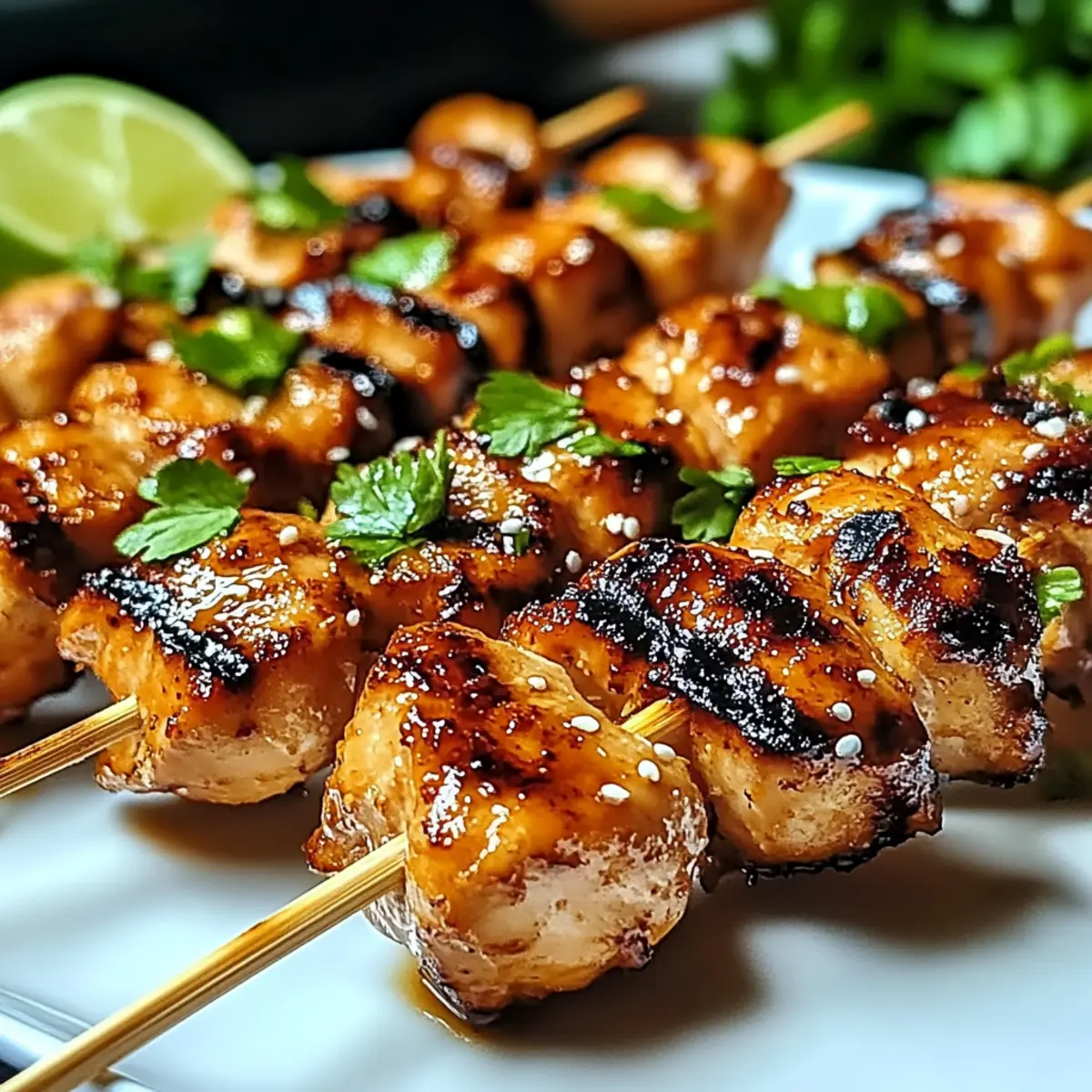 Grilled Thai Coconut Chicken Skewers