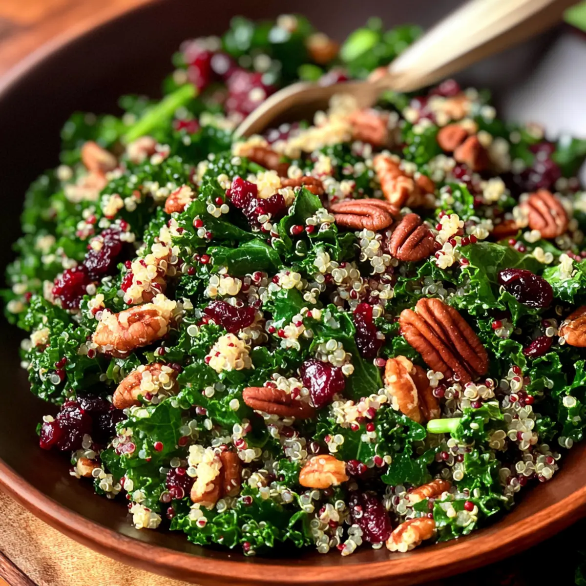 Cranberry Kale Quinoa Salad
