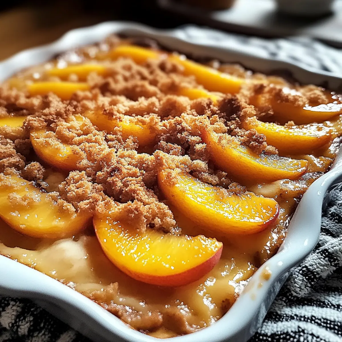 Peach Crisp with Fresh Peaches