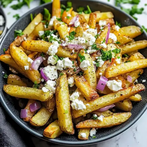 Homemade Greek Fries with Feta Delight