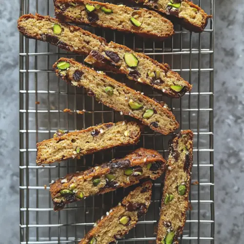 Apricot, Pistachio, and Olive Oil Biscotti