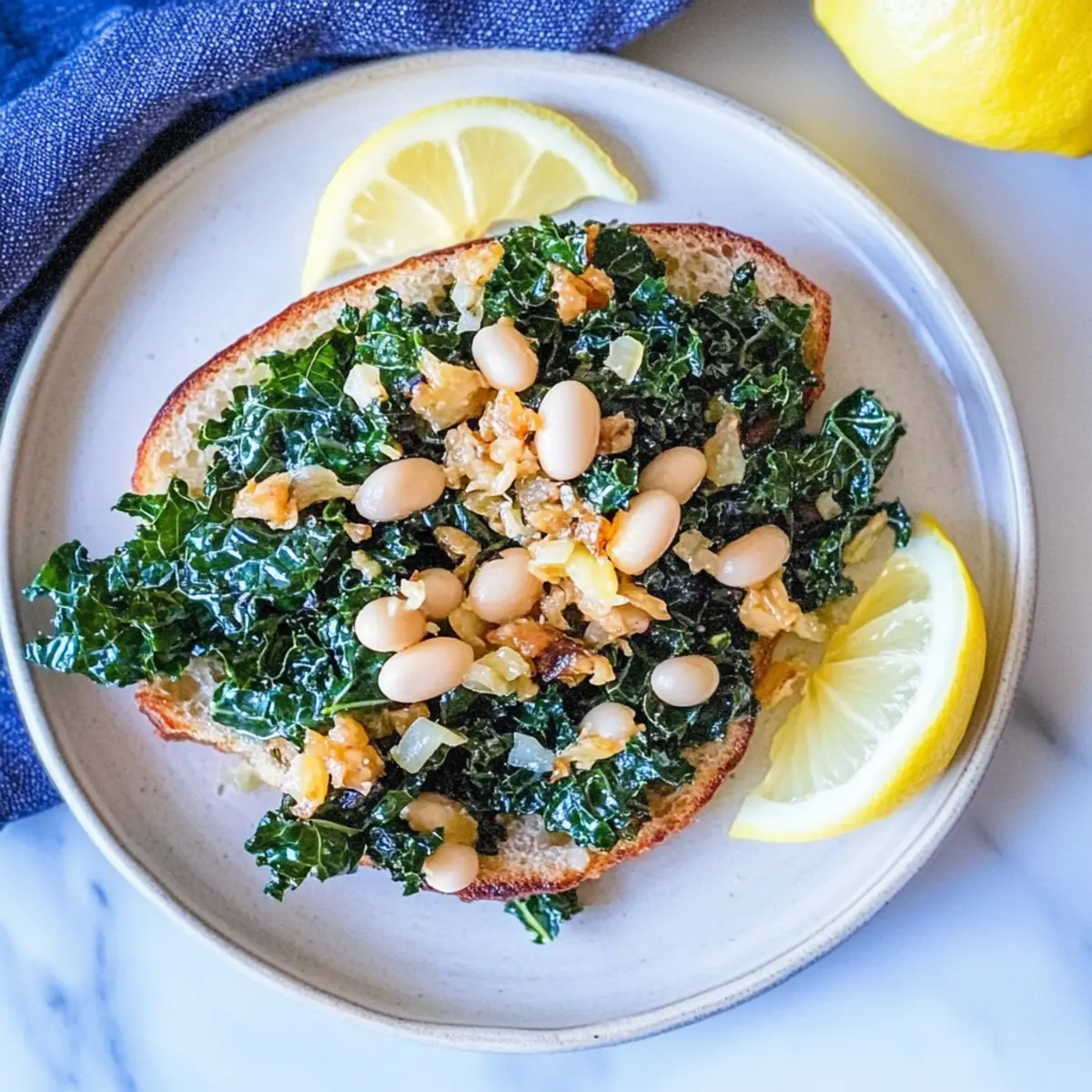 Garlicky Kale with White Beans and Lemon