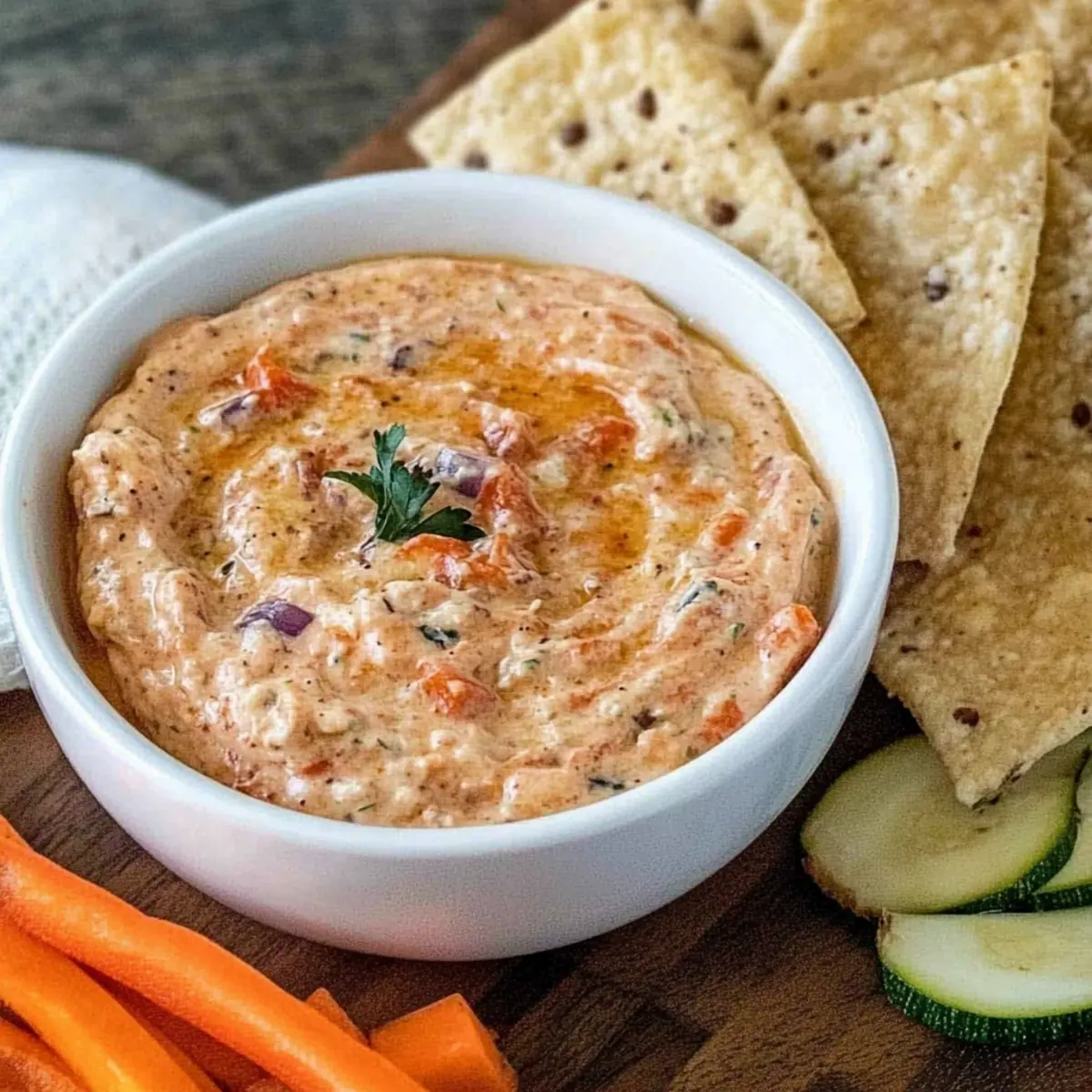 Good & Healthy Roasted Red Pepper Dip